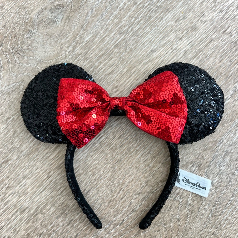 Disney Parks Sequin Minnie Mouse Ears Headband